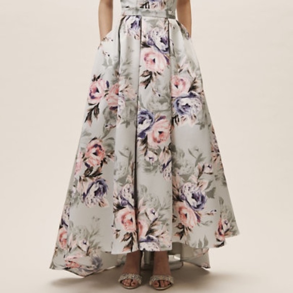 Anthropologie BHLDN Floral Strapless Dulcie Dress - Picture 2 of 4